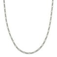 thumbnail image 3 of Sterling Silver Rhodium-plated 4mm Figaro Chain Necklace Size 22, 3 of 5