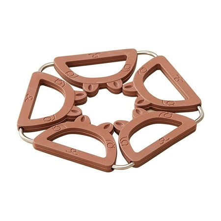 Leodye 1PCS Thickened Non-slip Pot Mat - thermal Insulation Pad for Kitchen Dishes & Dining Table -5.9*5.82IN