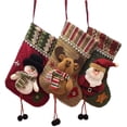 thumbnail image 1 of Relleno de calcetines navideños, 3 piezas, medias navideñas personalizadas, medias de Papá Noel, decoración de calcetines para niños, familias, muñeco de nieve, Santa Cla Feliz Sencillez, 1 of 4