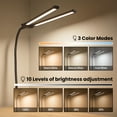 thumbnail image 3 of VOLIVO LED Desk Lamp, Adjustable LED Clamp Lamp with 3 Color Temperatures, 10 Brightness Levels, Double Head Reading Light for Home, Office,Studying, 3 of 7