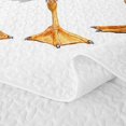 thumbnail image 5 of spefrowx Watercolor Sailor Seagull Twin Quilt Set for Girls Boys, Blue Stripe Bow Coastal Bird Twin Coverlet Set, 2 Pieces, 5 of 7