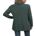 thumbnail image 4 of Haut à Col Roulé Côtelé pour Femmes - Chemise Basique à Manches Longues avec Fente Latérale, 4 of 5
