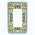 thumbnail image 5 of Metal Light Switch Plate Cover Elegant Green Mandala Flower Tile Pattern TIL070, 5 of 13
