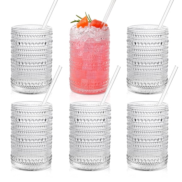 Juego de 6 vasos para beber MIGRUAN Hobail Vintage, 450 ml