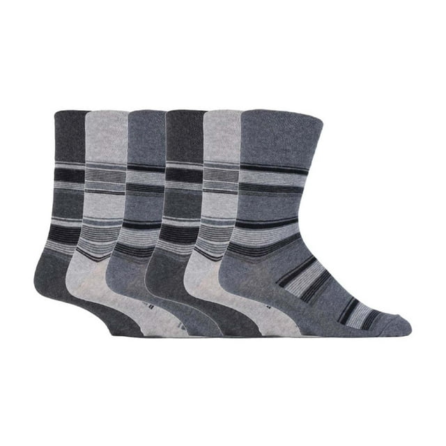 Gentle Grip - 6 Paires Chaussettes pour Hommes Gentle Grip Sans Élastique