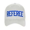thumbnail image 1 of Sport Classic Baseball Hat Custom Referee Letters Structured Cap, White Hat Royal Letters, 1 of 4