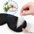 thumbnail image 1 of Antifaz para dormir de seda JAMW con correa ajustable negro, 1 of 5