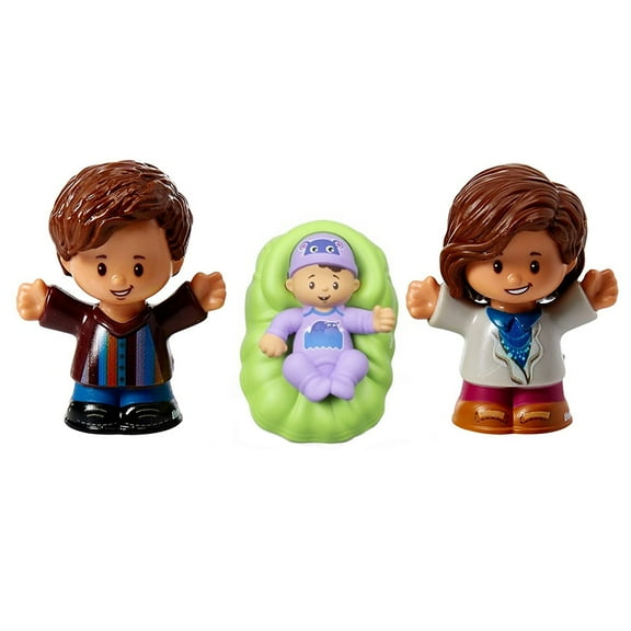 Replacement Parts for Collectible Fisher-Price Little People Big Helpers Family Dollhouse FTL14 - Replacement Hispanic Figures Dad Mom and Baby