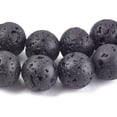 thumbnail image 3 of EOEMY 5 Strand Natural Lava Stone Round Beads Gemstone Loose Spacer Beads Craft 4~14mm-8 mm, 3 of 3