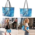 thumbnail image 2 of ZUXONGSY Lotus Sea Turtle Print Handbag with Multifunctional Cosmetic Bags Purse for Women PU Leather Top Handle Satchel Set with Lightweight Makeup Pouch Card Holder for Travel Shopping, 2 of 4