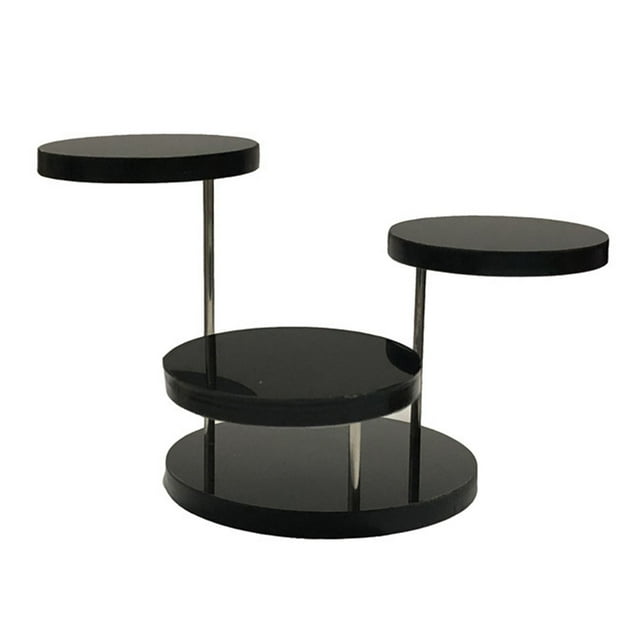 Round Jewelry Display Stand, Elegant Multi Layer Display Stand for Cookies for Rings 3 Layer Black,3 Layer Transparent,12 Layer Black,12 Layer Transparent