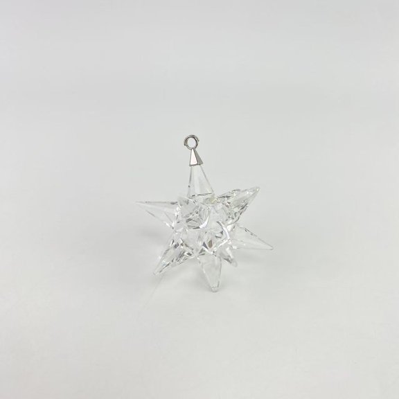 JLG3DPIX Ornaments of crystal, 2025 Annual Christmas Ornaments Crystal Snowflake Star, Sparkly Crystal Ornaments for Christmas Tree, Beautiful Christmas Ornaments for Women Girls