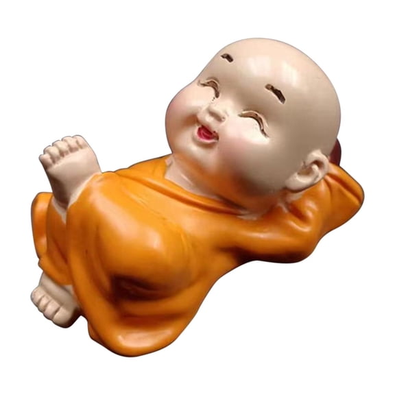 Tao Tao Baby Buddha Statues Little Monk Figurines For Zen Garden Car Dashboard Office Tabletop Shelf Home Decoration Mini Ornament E1