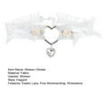 thumbnail image 7 of Hyasfey Women Choker Black White Sheer Lace Metal Love Heart Small Flowers Bowknot Sexy Elegant Rhinestone Pendant Club Collar Necklace Daily Wear, 7 of 7