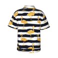 thumbnail image 3 of Daiia Gold Flamingo Hawaiian Shirt for Men Gentle Cotton Regular Short Sleeve Casual-XX-Large, 3 of 9