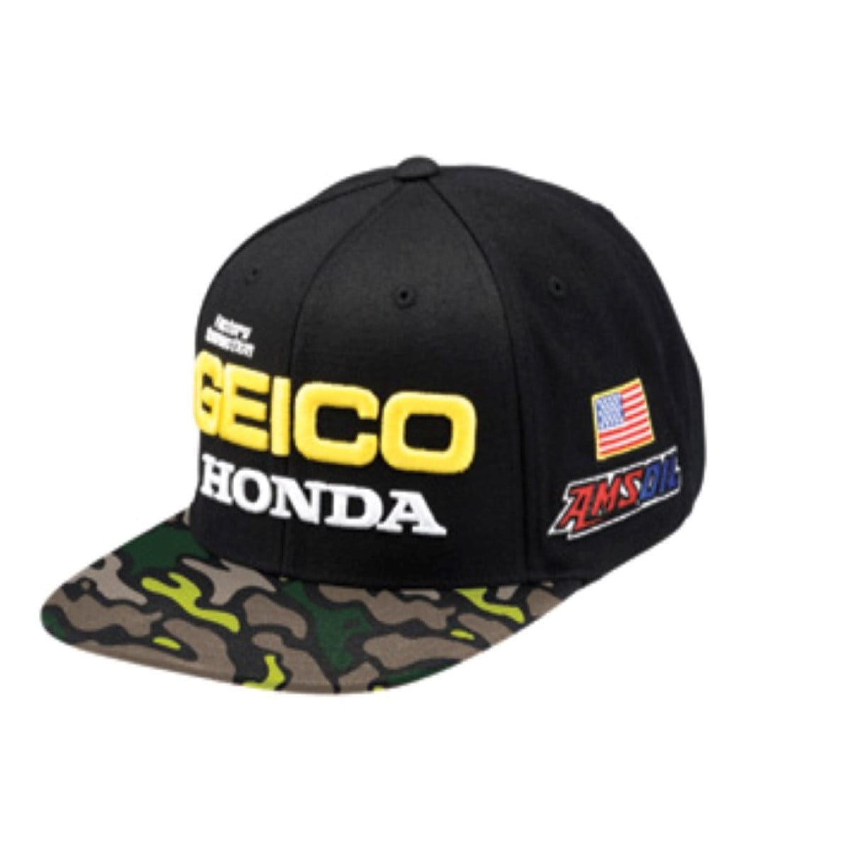 Geico Honda Podium Snapback Hat Camo 