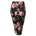 thumbnail image 2 of Doublju Women's Stretchy Midi Pencil Skirts (Plus Size Available), 2 of 4