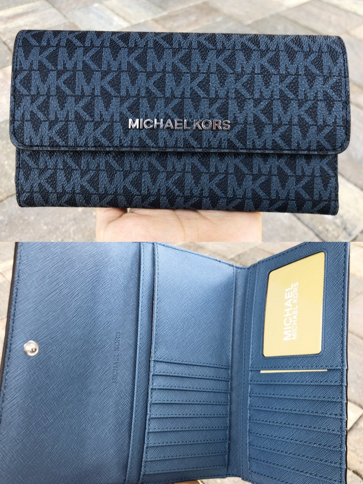 michael kors wallet blue
