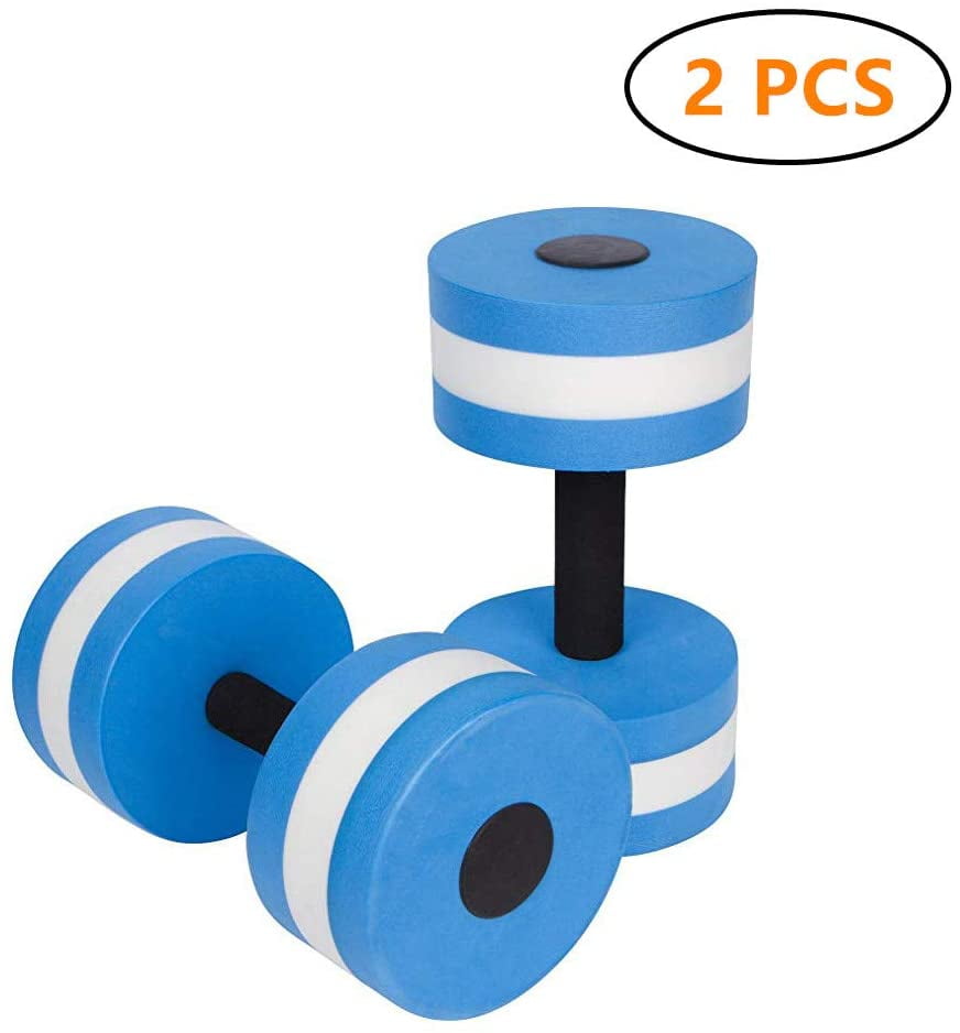 Sports Aquatic Exercise Dumbbells Aqua Fitness Barbells Exercise Hand Bars Set of 2 for Water Aerobics 