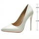thumbnail image 2 of Zapatos de tacón alto rojo para mujer, calzado Sexy con punta estrecha de 12cm, para vestido de novia, Color negro Nude, Fondo de goma roja, 2 of 5