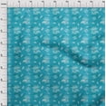 thumbnail image 4 of oneOone Polyester Spandex Light Blue Fabric Floral & Craft Projects Decor Fabric Printed By The Yard 56 Inch Wide, 4 of 5