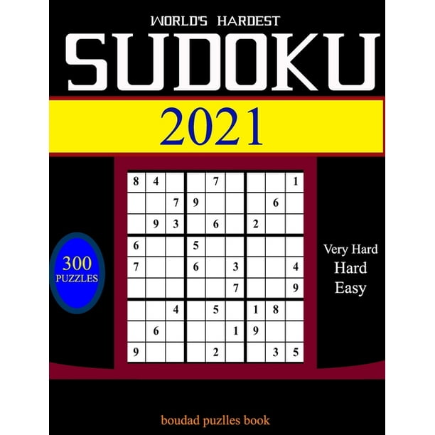 world s hardest sudoku 2021 300 daily sudoku puzzles easy to very hard sudoku paperback large print walmart com