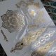 thumbnail image 3 of 16-sheet Metal Tattoo Stickers, 150+ Patterns Temporary Metal Tattoo Stickers, Fake Tattoo Stickers Waterproof Sparkling, Suitable For Adults Or Kids, 3 of 5