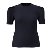 Free Assembly Women's Crewneck Tee with Puff Sleeves, XS-XXL