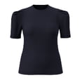 thumbnail image 6 of Free Assembly Women's Crewneck Tee with Puff Sleeves, XS-XXL, 6 of 6