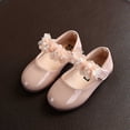 thumbnail image 4 of Toddler Girls Rhinestone Lace Flats Patent Leather Solid Color Fashion Casual Shoes for Kids Children Pink 11.5M(30), 4 of 9