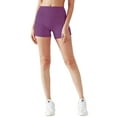thumbnail image 3 of NELEUS Womens 4" High Waist Athletic Spandex Shorts for Yoga with Pockets 3 Packs,Black+Gray+Purple,US Size S, 3 of 9