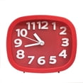 thumbnail image 1 of Matsuzay Herramientas de reloj despertador para en interiores del hogar, relojes analógicos de cuadrados de Color sólido universales, Decoración del hogar Rojo, 1 of 6