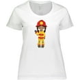 thumbnail image 3 of Inktastic African American Girl, Girl Fireman, Firefighter Women's Plus Size T-Shirt, 3 of 5
