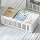 thumbnail image 1 of Organizador de Cestas Plegables de Plástico Abs - Blanco, Multitamaño (De 22,8 X 11,9 X 7,9 Cm a 44,6 X 28,8 X 22,8 Cm), Caja Apilable para Armario, Ideal para Ropa, Cocina, Baño y Oficina, 1 of 4