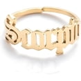 thumbnail image 4 of BLING Anillos de constelación para mujer, 12 letras inglesas antiguas del zodíaco, anillo ajustable de acero inoxidable con signo del zodíaco, joyería de astrología del horóscopo, 4 of 4