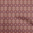 thumbnail image 1 of oneOone Silk Tabby Rust Brown Fabric Asian Kilim Sewing Craft Projects Fabric Prints By Yard 42 Inch Wide, 1 of 5