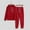 Red, variant on Tejiojio Fall Clearance Ladies Fashion Slim Sports Long Sleeve Two-piece Color Block Sweatshirt Set
