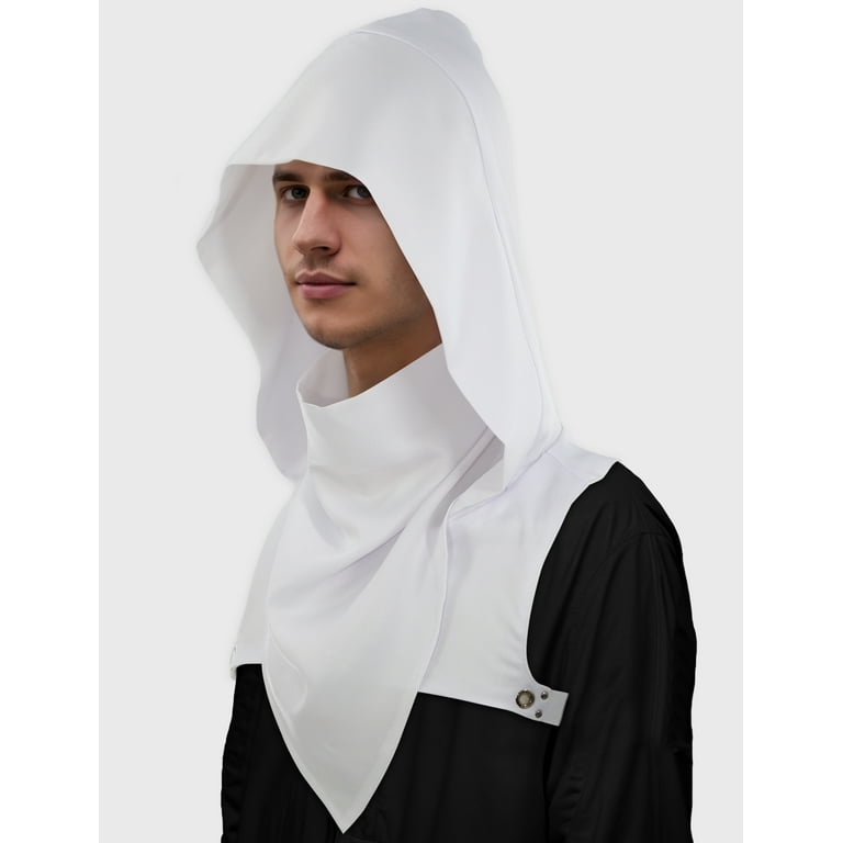FEOYA Medieval Hooded Scarf Steampunk Rogue Cowl Hood Scarf
