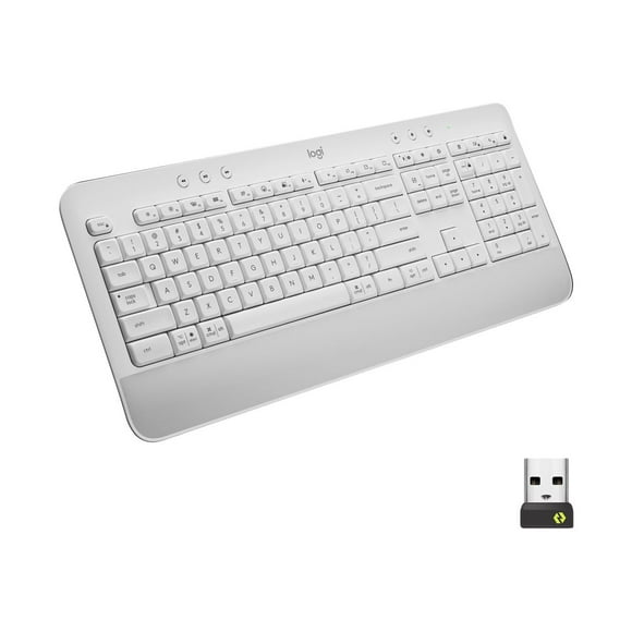 Logitech Signature K650 Wireless Keyboard with Wrist Rest - Off-white - Keyboard - wireless - Bluetooth LE - off-white