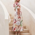 thumbnail image 2 of Women's Clothing Printed Long Swimsuit Dress Cover Up New Summer Open Front High Split Chiffon Beach Cardigan Swimwears, 2 of 16