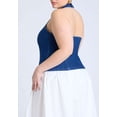 thumbnail image 2 of ELOQUII Women's Plus Size Comfort Stretch Denim Halter Top, 2 of 3