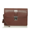 Pre-Owned Burberry Clutch Bag Calf Leather Brown