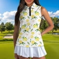 thumbnail image 3 of Aplkyhs Lemon Blossoms Matching Couple Golf Shirts Golf Tank Top for Women Quarter Zip Athletic Sleeveless Shirts for Yoga or Daily Wear Machine Washable Breathable Fabric, 3 of 6