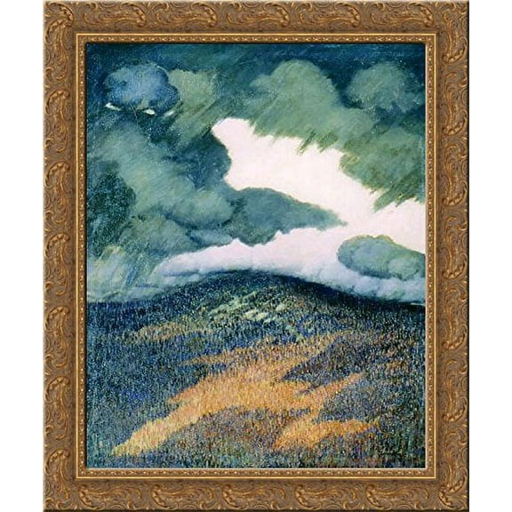 Storm Clouds, Maine 24x20 Gold Ornate Wood Framed Canvas Art by Marsden Hartley