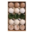 thumbnail image 2 of GWAAMB 15Pcs Christmas Hanging Ball Ornaments Set, Plastic Baubles for Xmas Tree Holiday Decor (C), 2 of 7