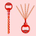 thumbnail image 2 of Máquina Burbujas Cinco Garras Varita Burbujas Con Cara Cinco Garras La Varita Burbujas Con Cara 32 Orificios para Al Aire Libre No Contiene Burbujas (rojo) [bolsa PE Individual], 2 of 5
