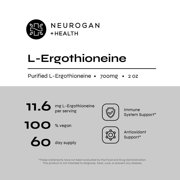 Neurogan L-Ergothioneine Liquid Supplement - 700 MG 60 Servings (1 OZ) - Antioxidant Support, Healthy Aging & Brain Fuel* - Made in USA