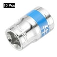 thumbnail image 3 of Uxcell 10pcs 1/2 Inch Drive 6-Point Socket 19mm CR-V Metric Shallow Socket Electric Wrench Socket, 3 of 5