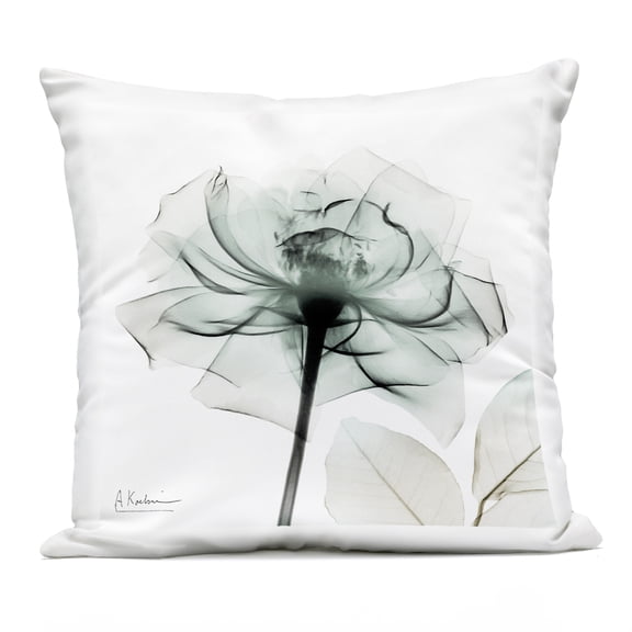 Stupell Industries Muted Emerald Rose Design by Albert Koetsier Outdoor Printed Pillow