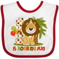 thumbnail image 3 of Inktastic Cute Lion 1st Birthday Boys Baby Bib, 3 of 4